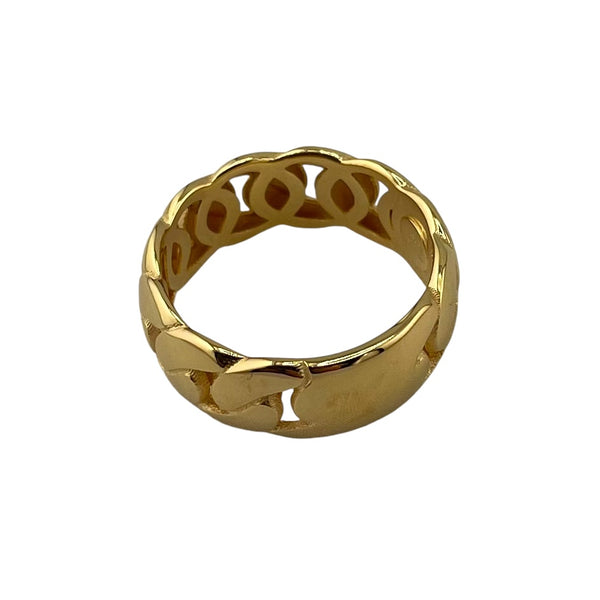 14K Yellow Gold Cuban Link Ring