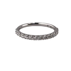 14K White Gold Diamond Set Band Ring