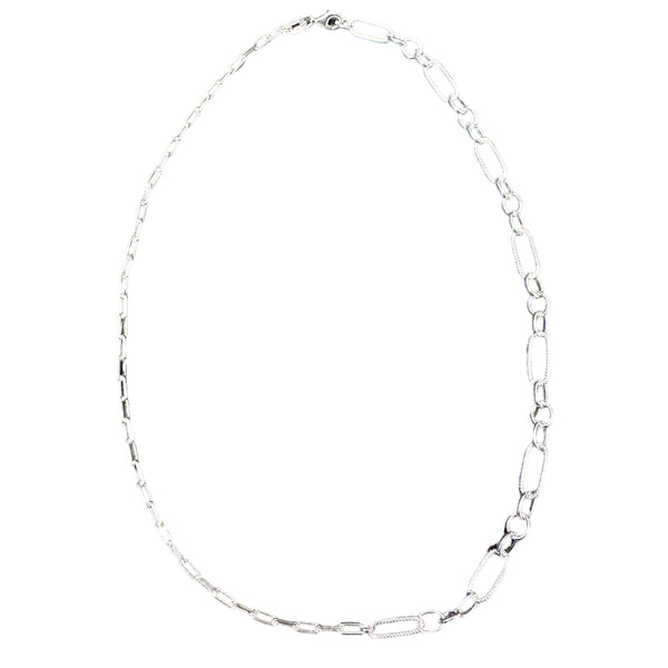 Sterling Silver Fancy Chain Link Necklace