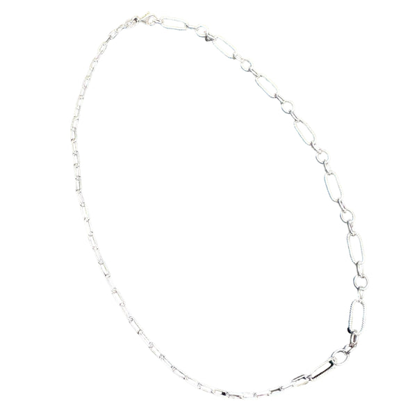 Sterling Silver Fancy Chain Link Necklace