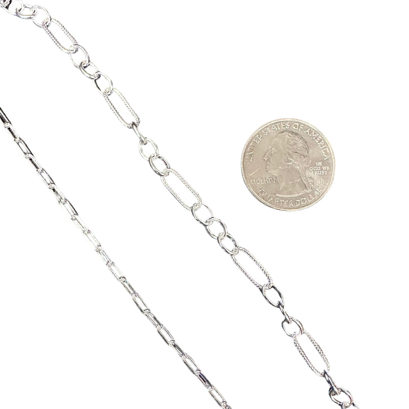 Sterling Silver Fancy Chain Link Necklace