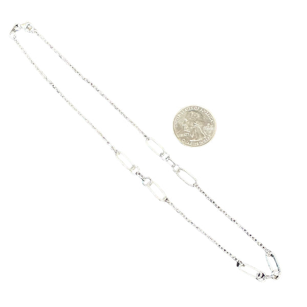 Sterling Silver Fancy Chain Link Necklace