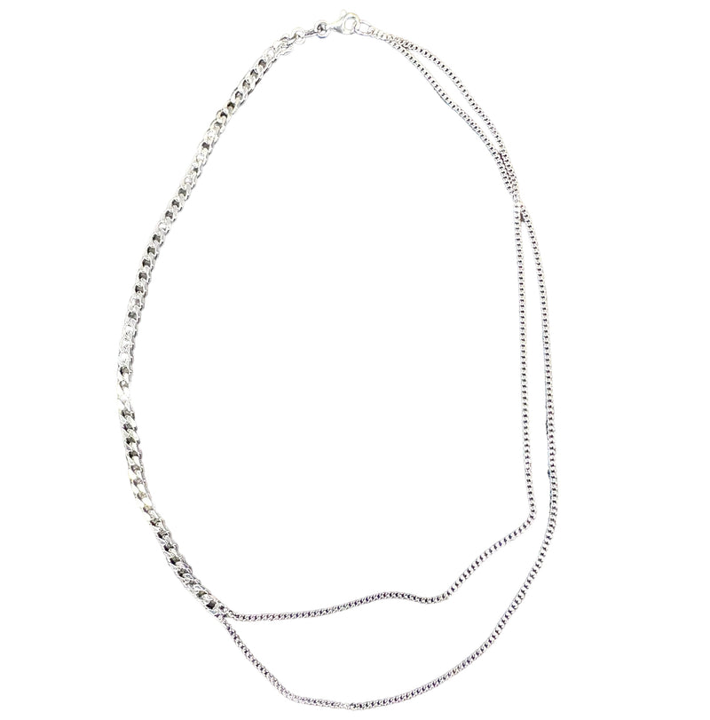 Sterling Silver Fancy Curb Chain Link Necklace