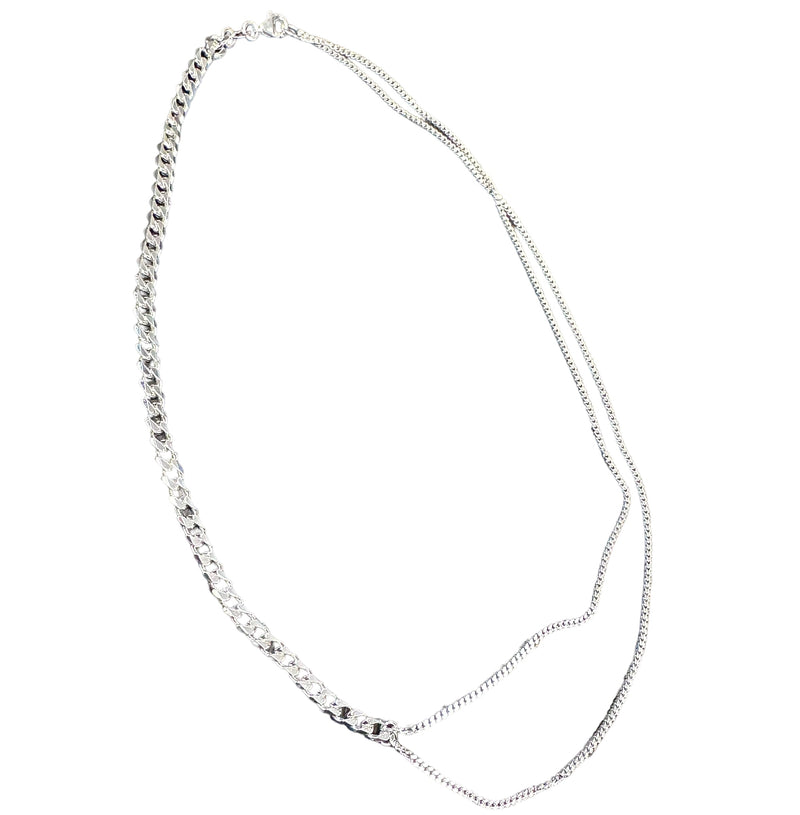 Sterling Silver Fancy Curb Chain Link Necklace