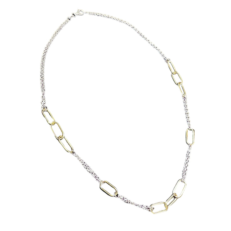 Sterling Silver Fancy Chain Link Necklace