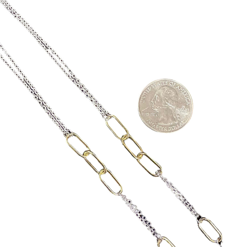 Sterling Silver Fancy Chain Link Necklace