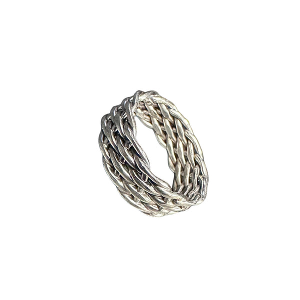 Silver Braided Band Ring