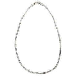 Bali Foxtail 3mm Sterling Silver Bracelet Chain Necklace