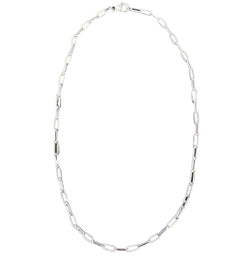 Handmade Paper Clip Plain & Twist 3.5mm Sterling Silver Chain