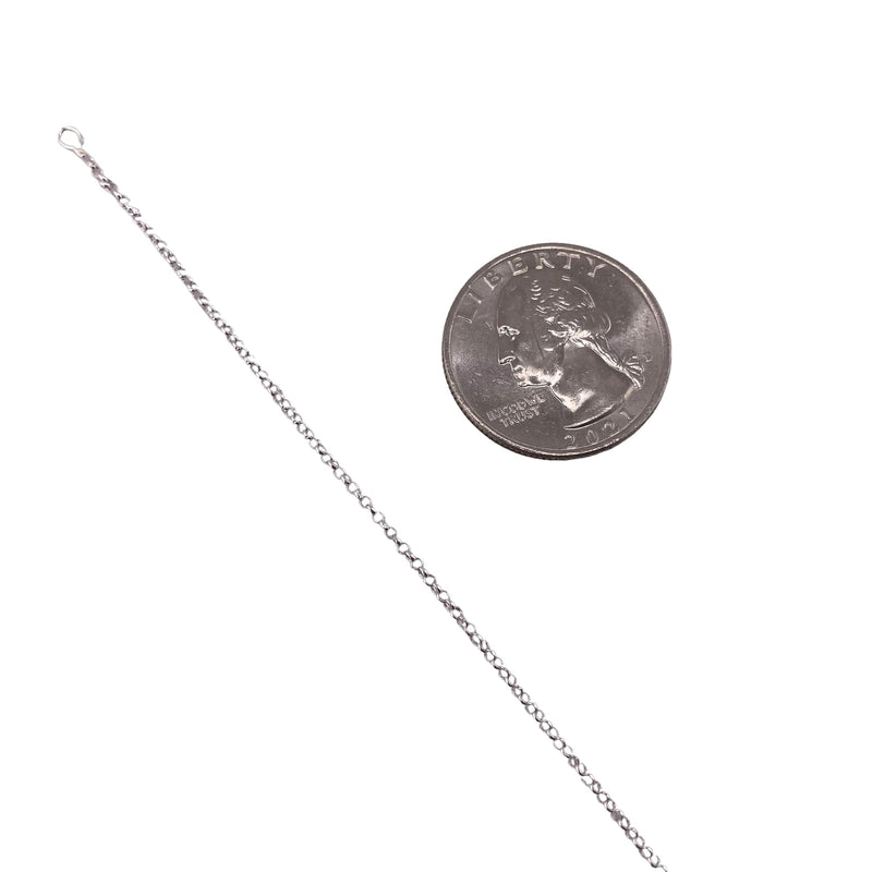 Sterling Silver Rolo 020 (1.3mm) Necklace Chain Italian Italy Solid .925 Jewelry