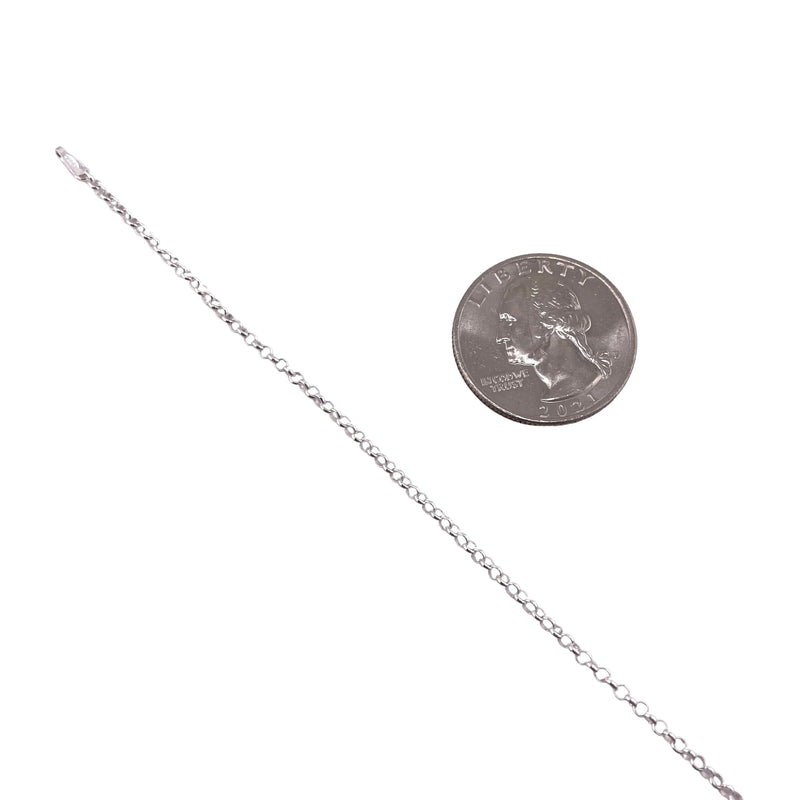 Sterling Silver Rolo 030 (2.1mm) Necklace Chain Italian Italy Solid .925 Jewelry