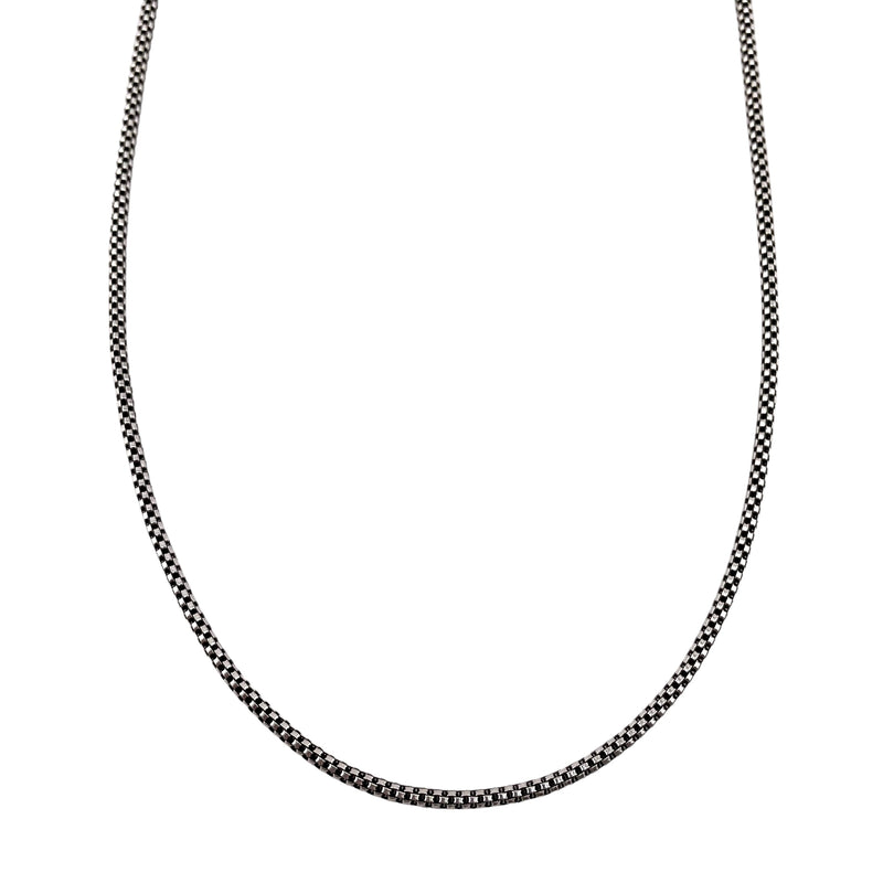 Coreana 2.1mm Oxidized Sterling Silver Chain