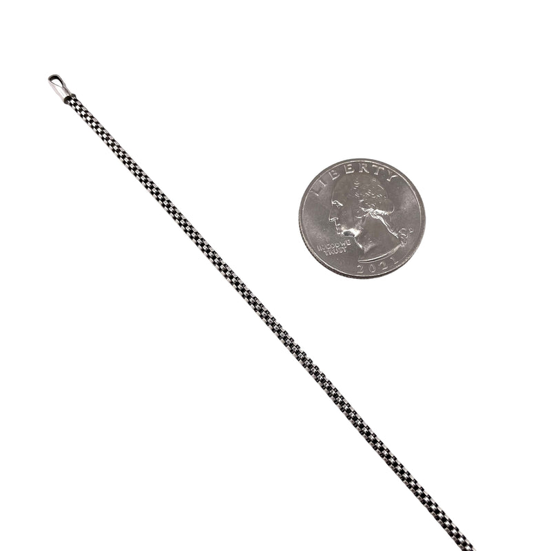 Coreana 2.1mm Oxidized Sterling Silver Chain