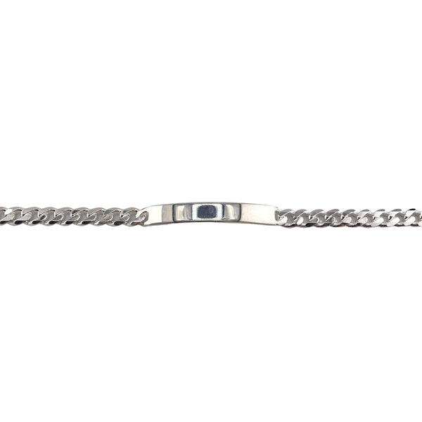 Sterling Silver Curb 180 6.6mm ID Bracelet Chain Italian Italy Solid Mens Jewelry