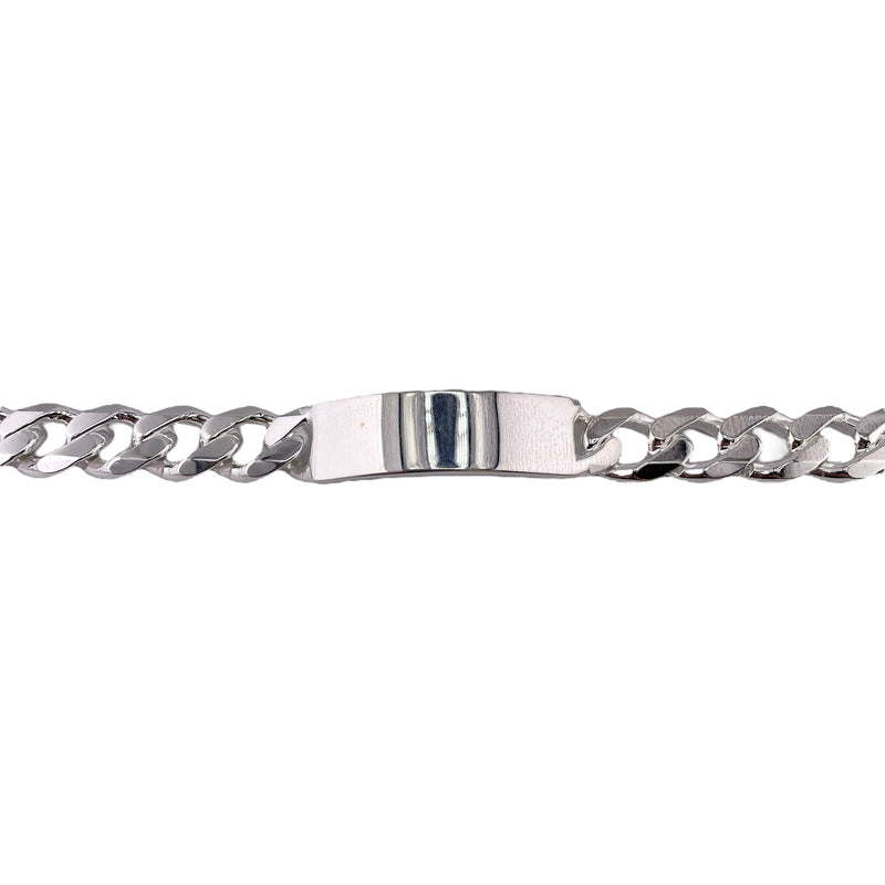 Sterling Silver Curb 350 13.1mm ID Bracelet Chain Italian Italy Solid Mens Jewelry