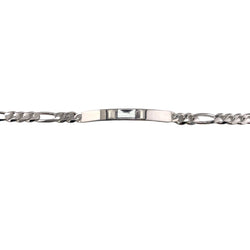 Sterling Silver Figaro 150 5.4mm ID Bracelet Chain Italian Italy Solid Mens Jewelry