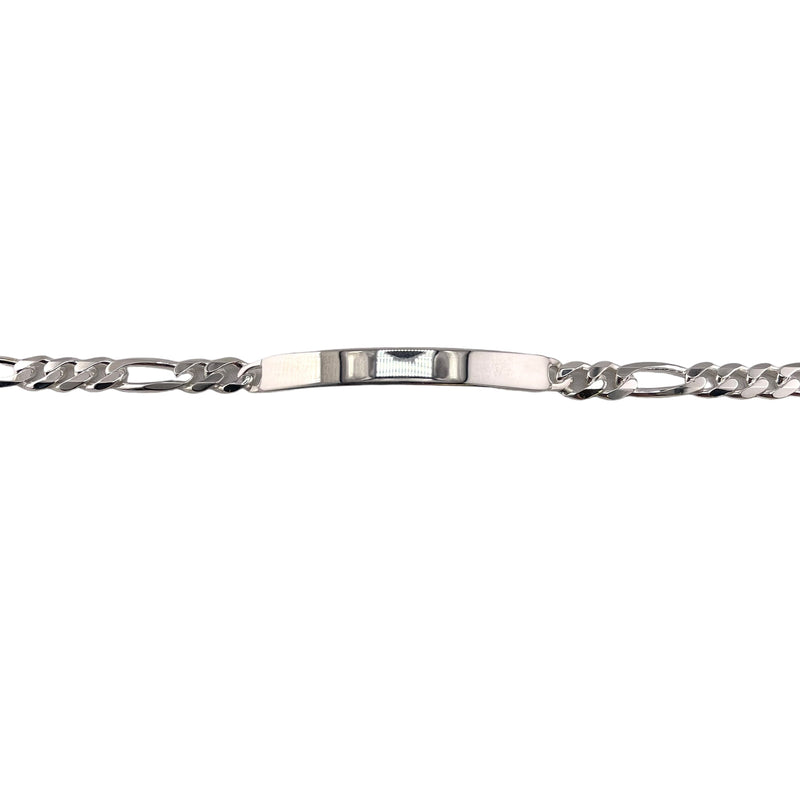 Sterling Silver Figaro 150 5.4mm ID Bracelet Chain Italian Italy Solid Mens Jewelry