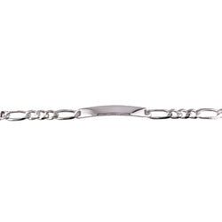 Sterling Silver Figaro 180 6.6mm ID Bracelet Chain Italian Italy Solid Mens Jewelry