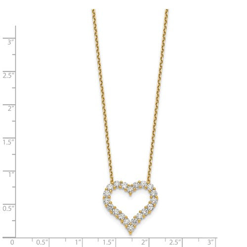 14k Heart Pendant With Chain