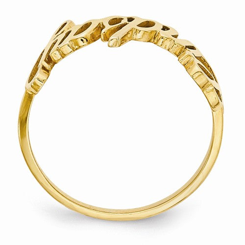 Gold Plated/SS Laser Laser Polished Name Ring